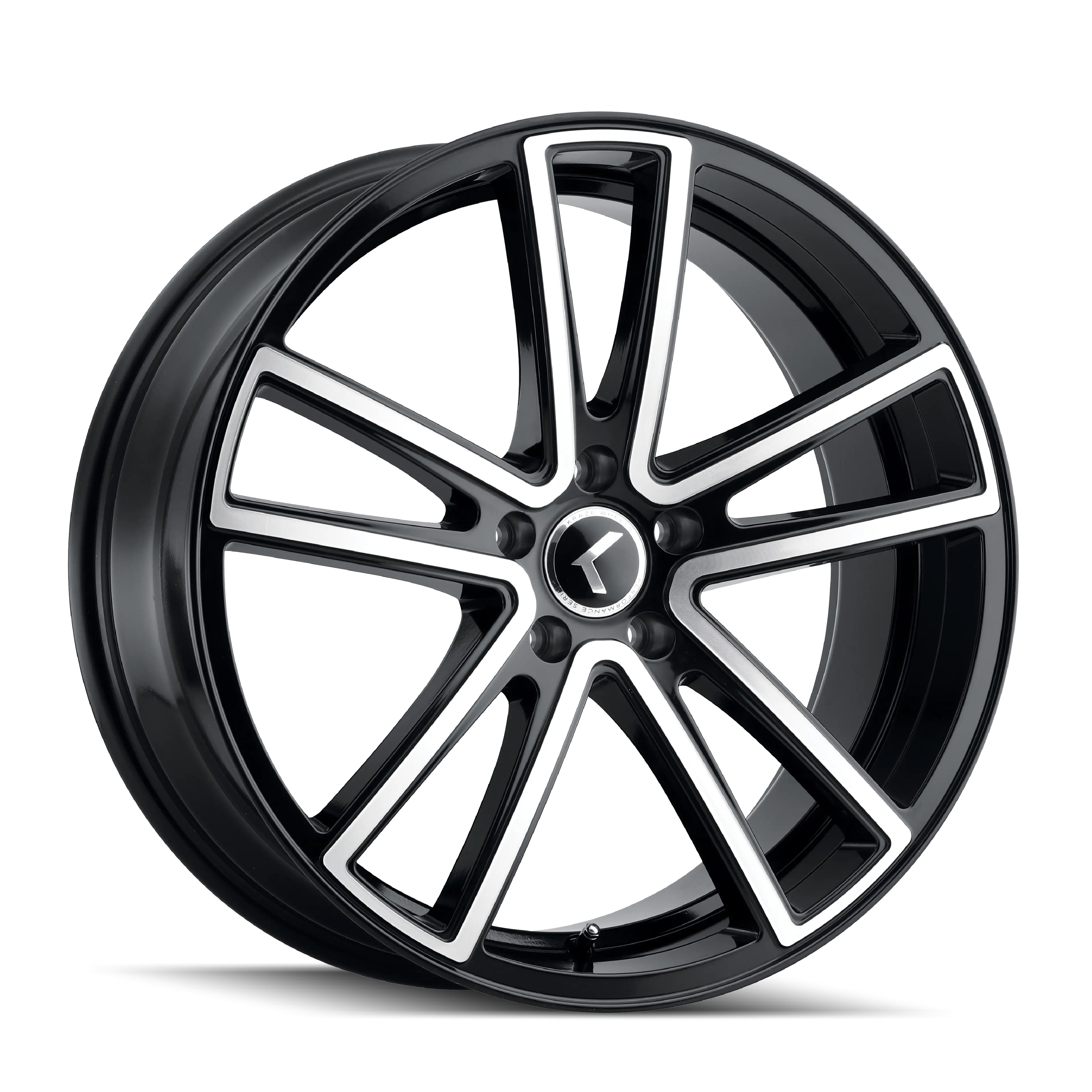 Kraze Wheels Lusso 17X8 5X120 ET 38mm Gloss Black Machined