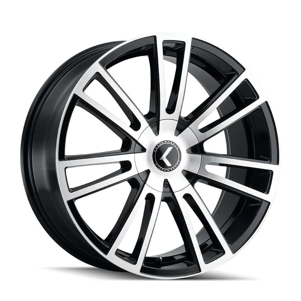 Kraze Wheels Spectra 18X8 5X115 / 5X120 ET 40mm Gloss Black Machined