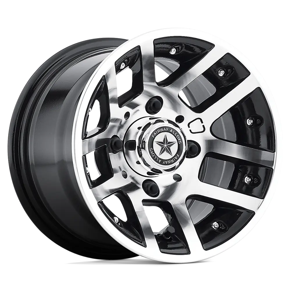Fairway Alloys FA121 Illusion 10X7 4X101.6 ET -25mm Machined Gloss Black