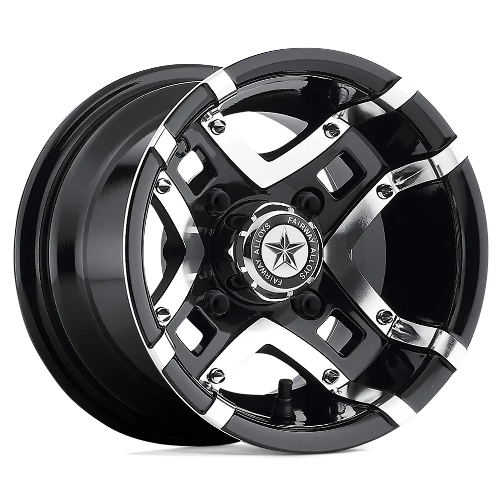 Fairway Alloys FA123 Prestige 10X7 4X101.6 ET -25mm Gloss Black Machined