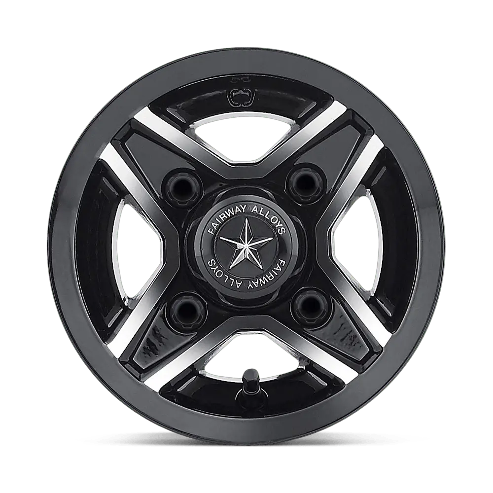Fairway Alloys FA127 Divot 8X7 4X101.6 ET 0mm Gloss Black Machined thumbnail 2