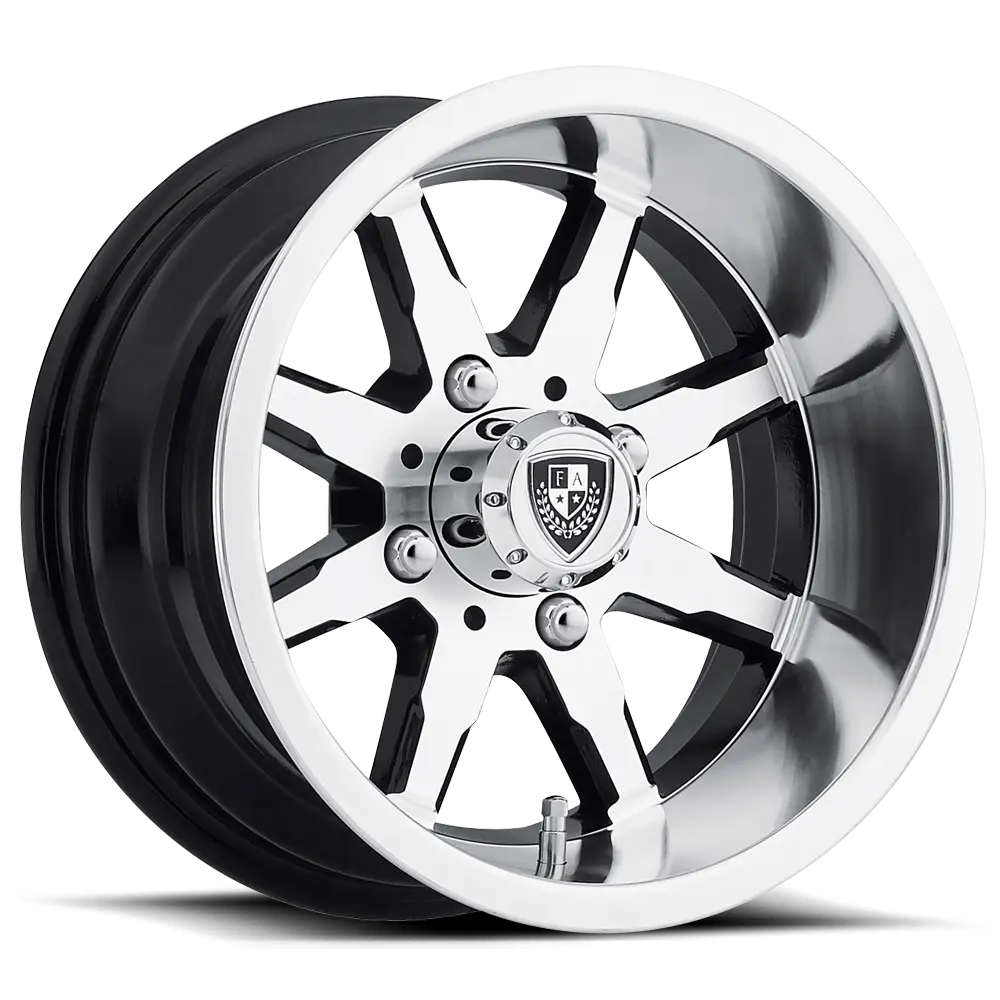 Fairway Alloys FA142 Shift 12X6 4X101.6 ET -30mm Machined Gloss Black
