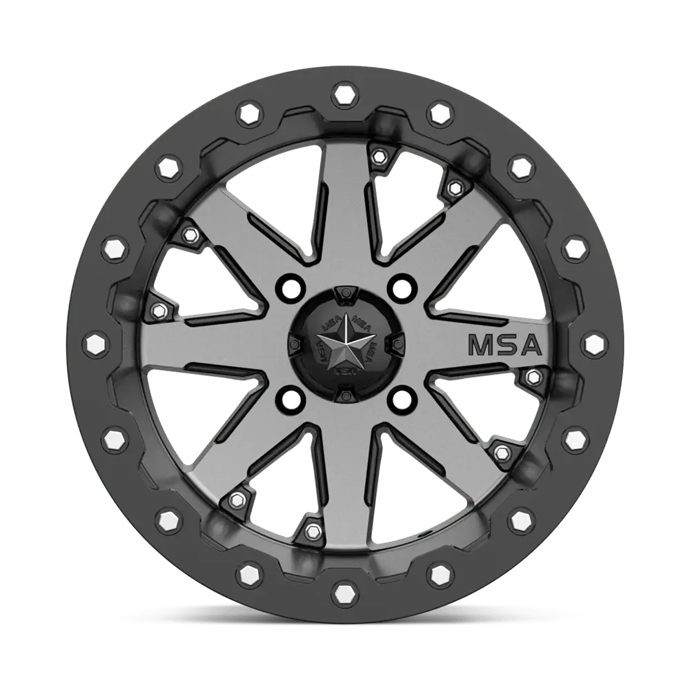 MSA M21 Lok Beadlock 14X10 4X110 ET -10mm Charcoal Tint miniature 2