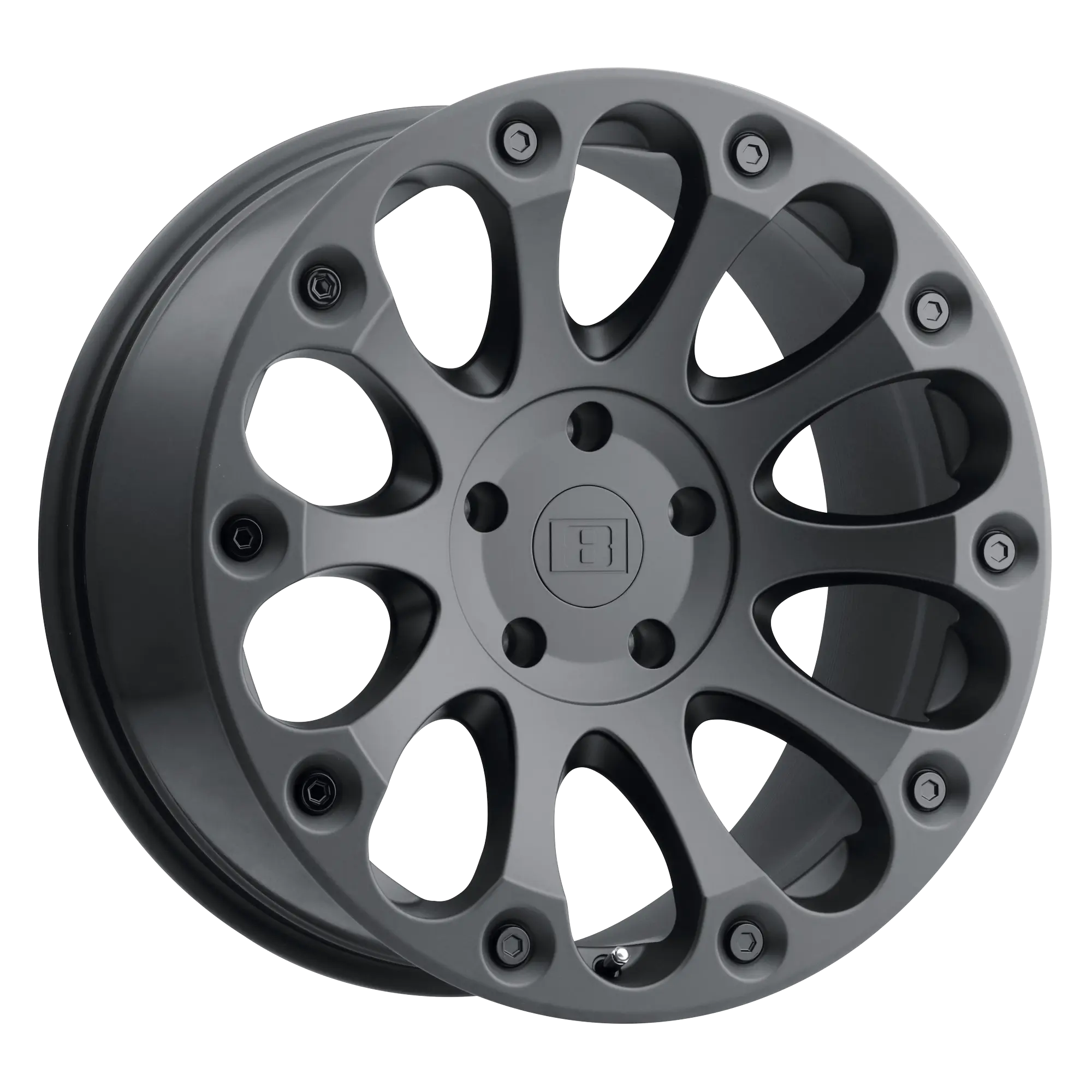 Level 8 Impact 16X8.5 6X132 ET 12mm Matte Black
