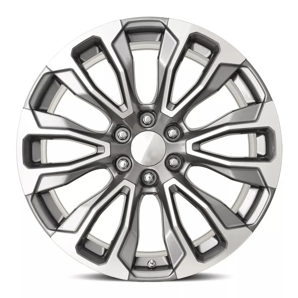 Factory Reproductions FR 203 22X9 6X139.7 ET 28mm Grey Machined Face miniature 3