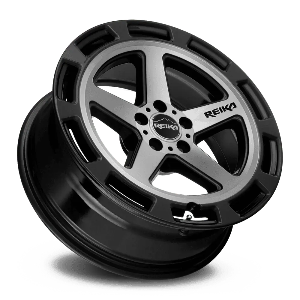 REIKA R20 Teton 17X7 5X100 ET 15mm Gloss Black Machine Face thumbnail 2