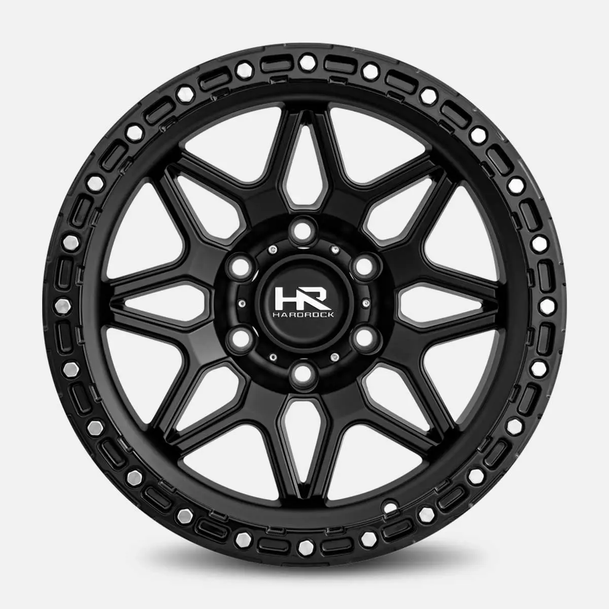 Hardrock Offroad H105 20X10 5X127 ET -19mm Matte Black Black miniature 2