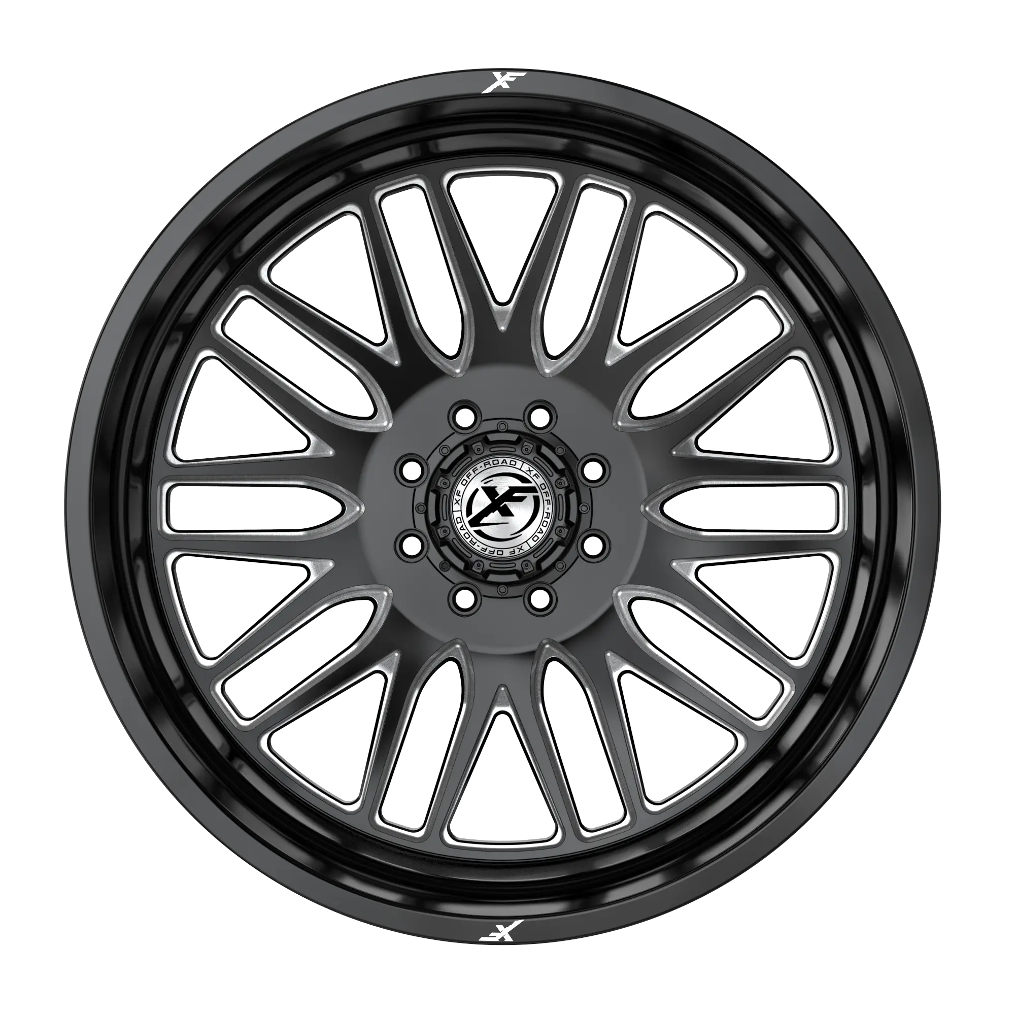 XF Off-Road XF-240 Dually 20X8.25 8X210 Gloss Black Milled thumbnail 3