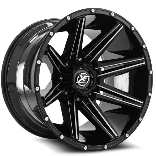 XF Off-Road XF-220 20X9 8X165.1 / 8X170 ET 0mm Gloss Black Milled