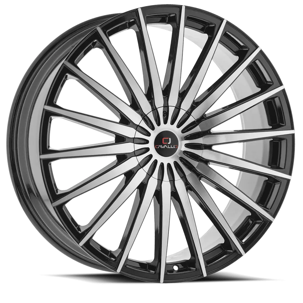 Cavallo Wheels CLV-37 18X8 4X100 Gloss Black & Machined