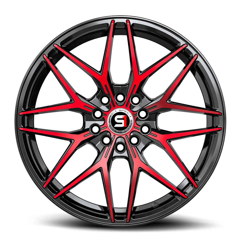 SPEC-1 Wheels SP-60 17X7.5 5X108 Gloss Black & Machined miniature 2