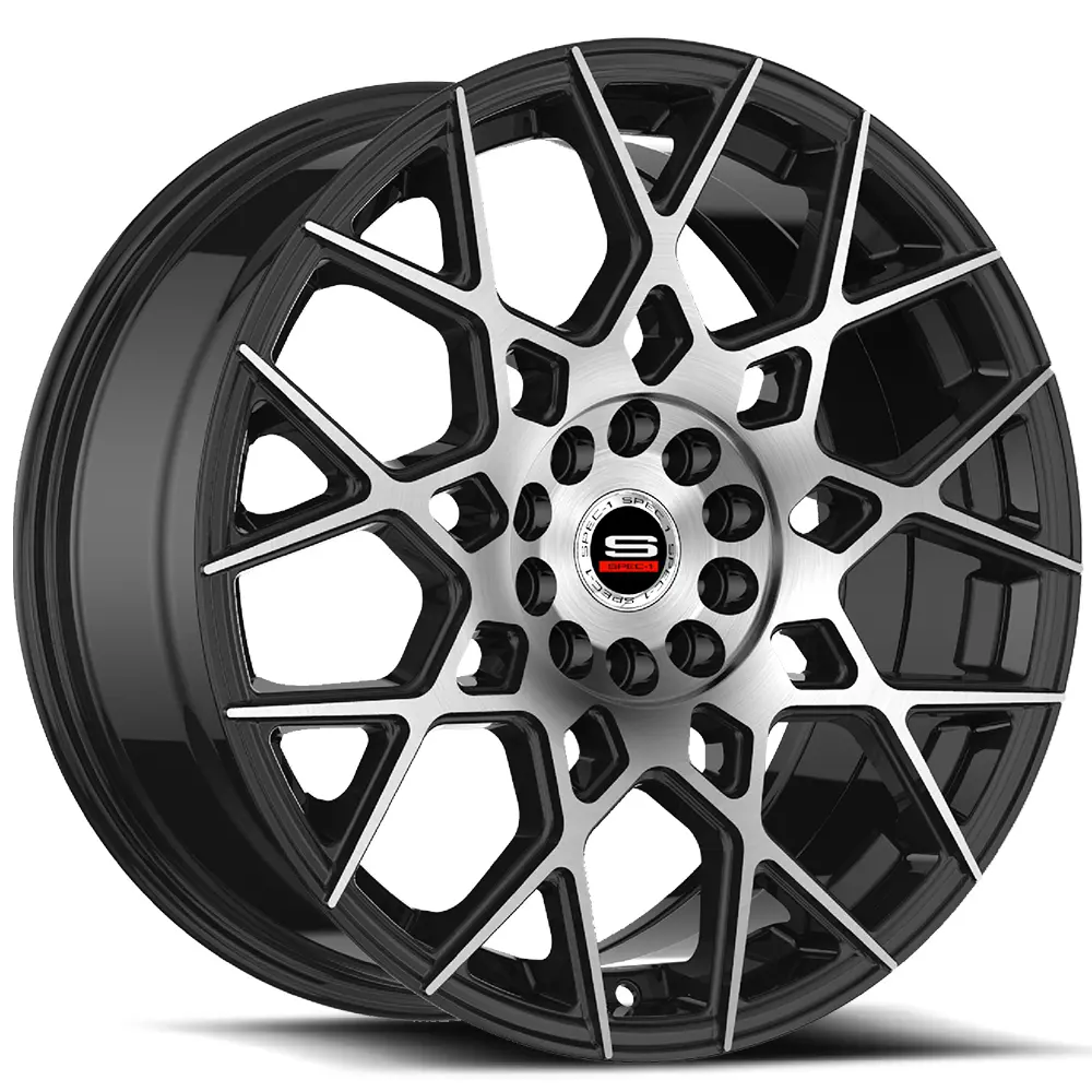 SPEC-1 Wheels SP-52 17X7.5 5X112 / 5X114.3 ET 42mm Gloss Black & Machined