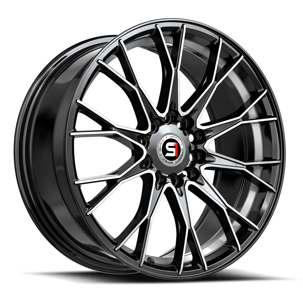 SPEC-1 Wheels SP-59 17X7.5 5X114.3 / 5X120 ET 42mm Gloss Black & Machined & Undercut