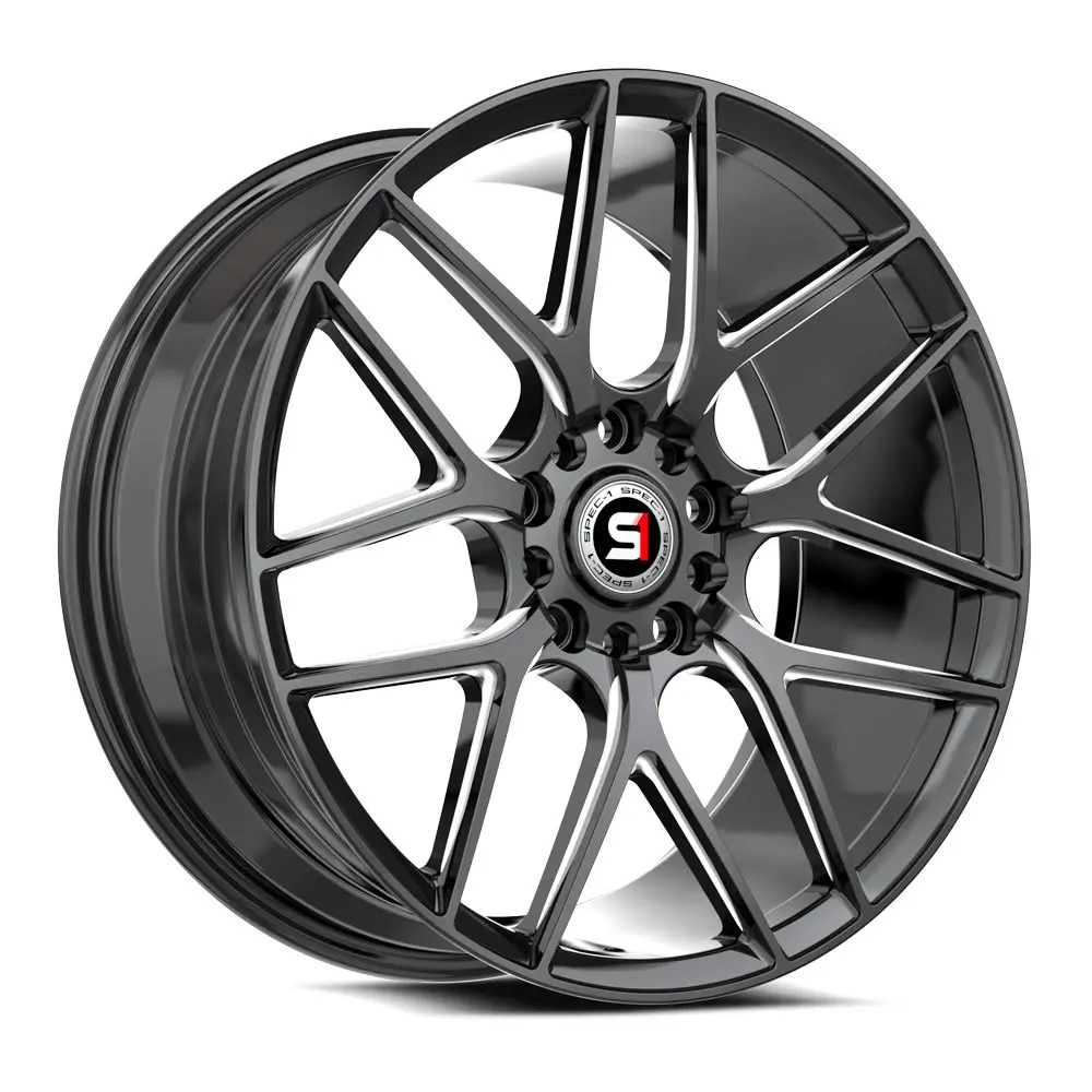 SPEC-1 Wheels SP-78 17X7.5 4X100 / 4X114.3 ET 35mm Gloss Black & Milled