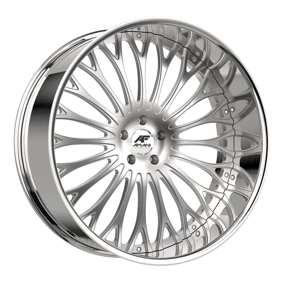 Amani Napoliano 28X9 Blank 1mm Brush Center Chrome Lip - main product image