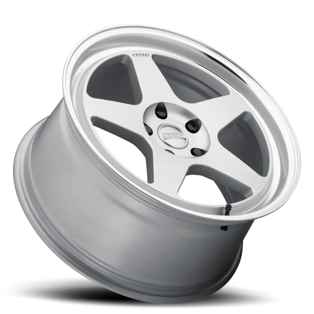 Kansei KNP K12H 15X7 4X100 ET 0mm Machined Lip Hyper Silver