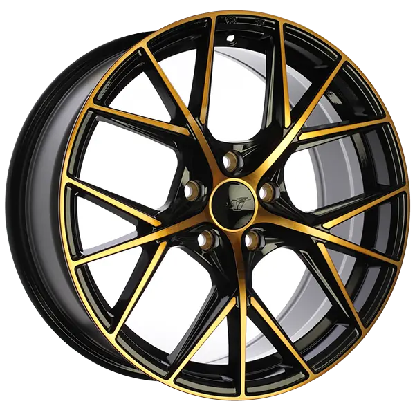 DAI Wheels A-Spec 16X7.0 5x114.3 40mm Gloss Black - Machined Face - Bronze Face - image principale du produit