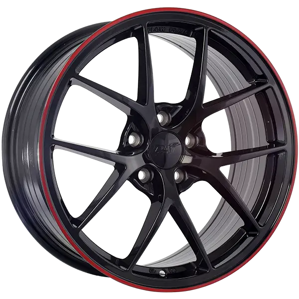 DAI Wheels Sky 18X8 5x114.3 +40mm Black & Red - image principale du produit