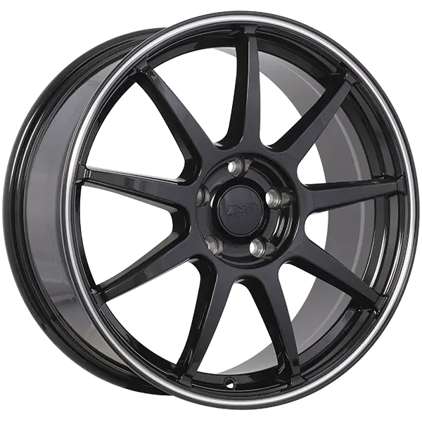 DAI Wheels Rev 16X6.5 4X100 ET 41mm Gloss Black - Machined Lip