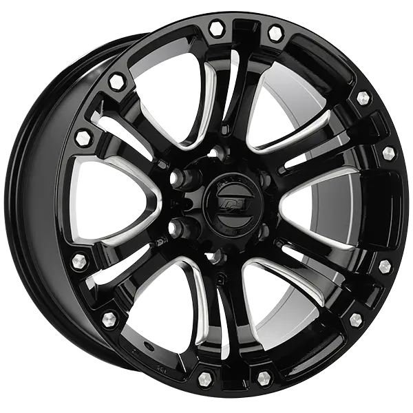 DAI Wheels Crusher 18X9.0 6x139.7 20mm Gloss Black - Milled Edge - image principale du produit