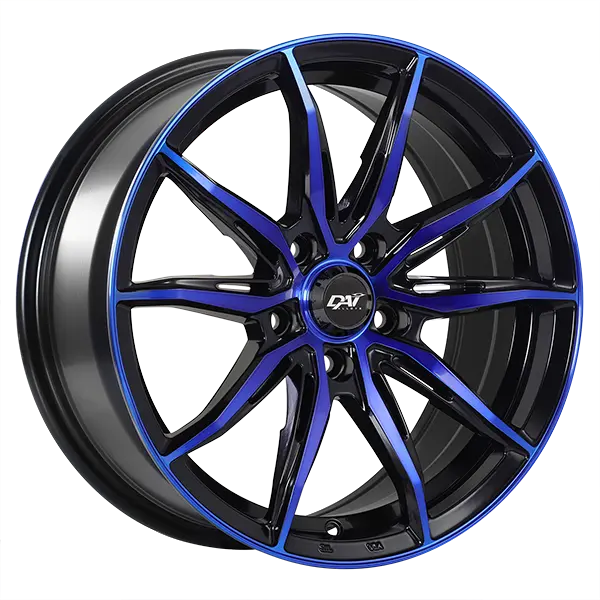 DAI Wheels Frantic 18X8.0 5x114.3 40mm Gloss Black - Machined Face - Blue Face - main product image