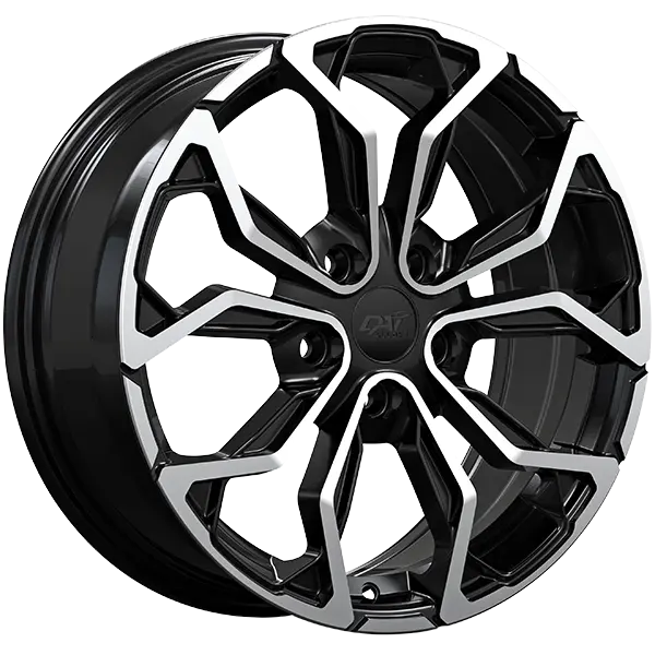 DAI Wheels Muse 17X7 5X112 ET 45mm Gloss Black & Machined Face