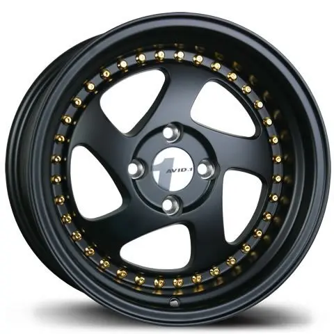 Avid.1 AV-19 15X8 4X100 25mm Matte Black With Gold - image principale du produit