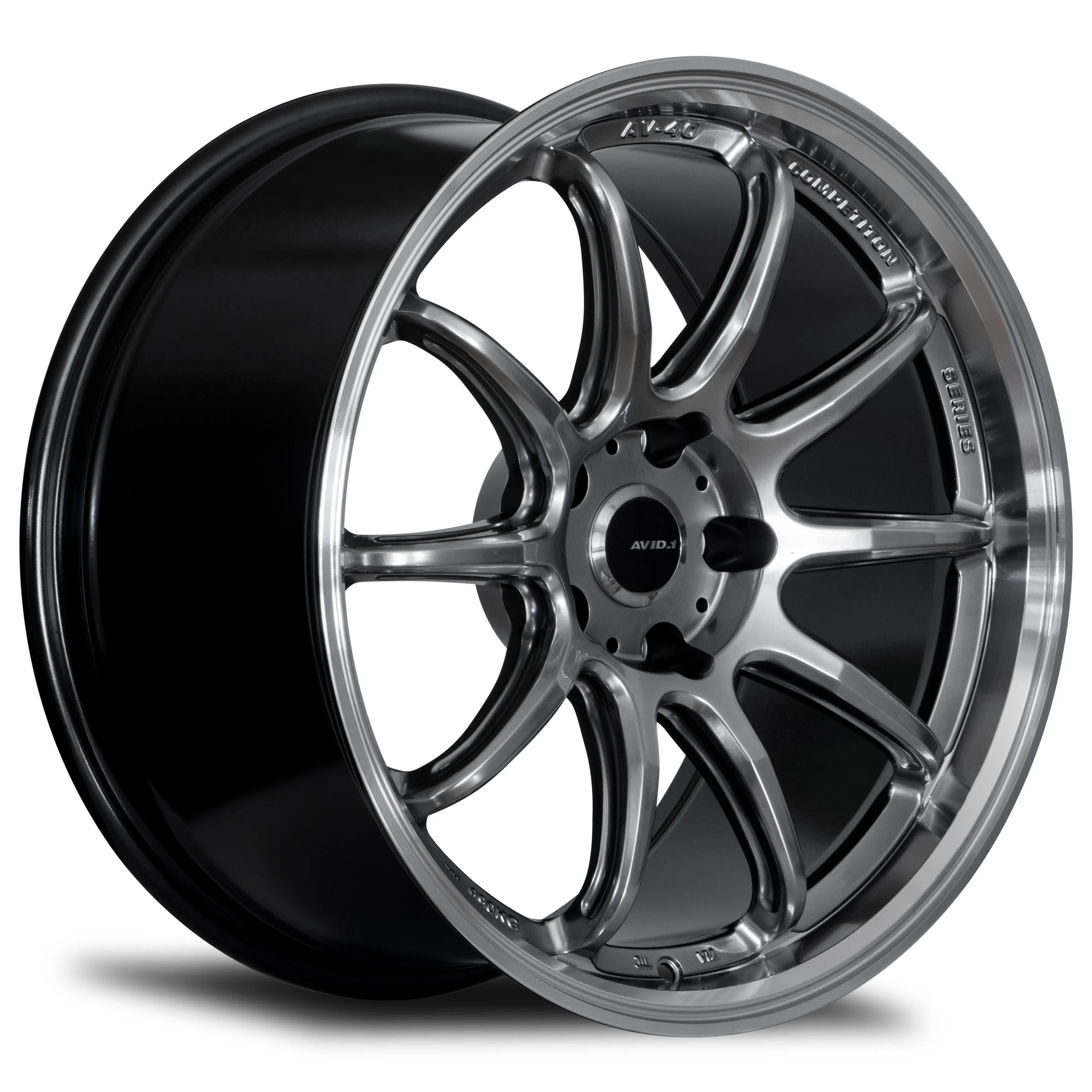 Avid.1 AV-40 17X8 5X114.3 35mm Hyper Black With Machined Lip - image principale du produit