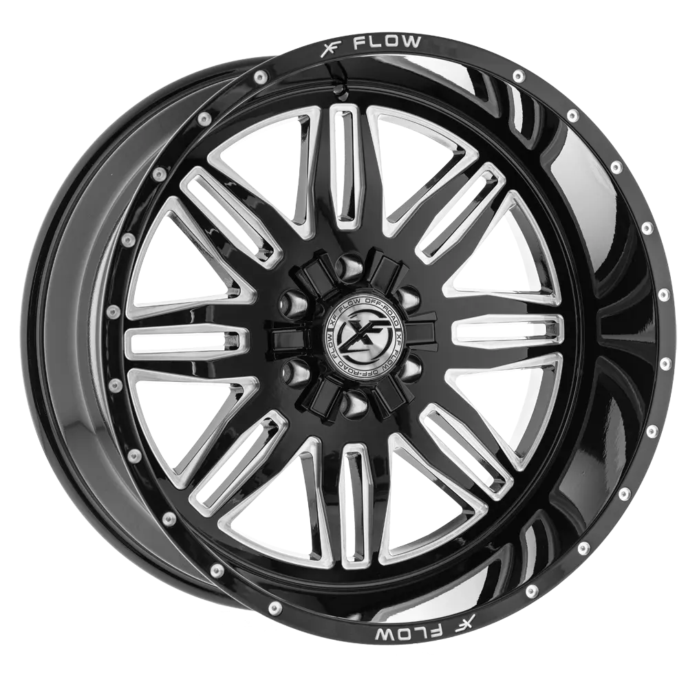 XFX FLOW XFX-303 26X12 5X127 / 5X139.7 ET -44mm Gloss Black & Milled