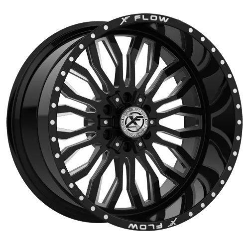 XFX FLOW XFX-305 24X14 6X135 / 6X139.7 ET -76mm Black & Milled