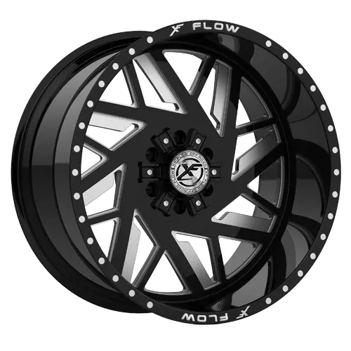 XFX FLOW XFX-306 24X12 5X127 / 5X139.7 ET -44mm Gloss Black & Milled