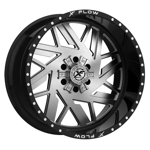 XFX FLOW XFX-306 24X12 5X127 / 5X139.7 ET -44mm Brushed & Milled With Black Lip