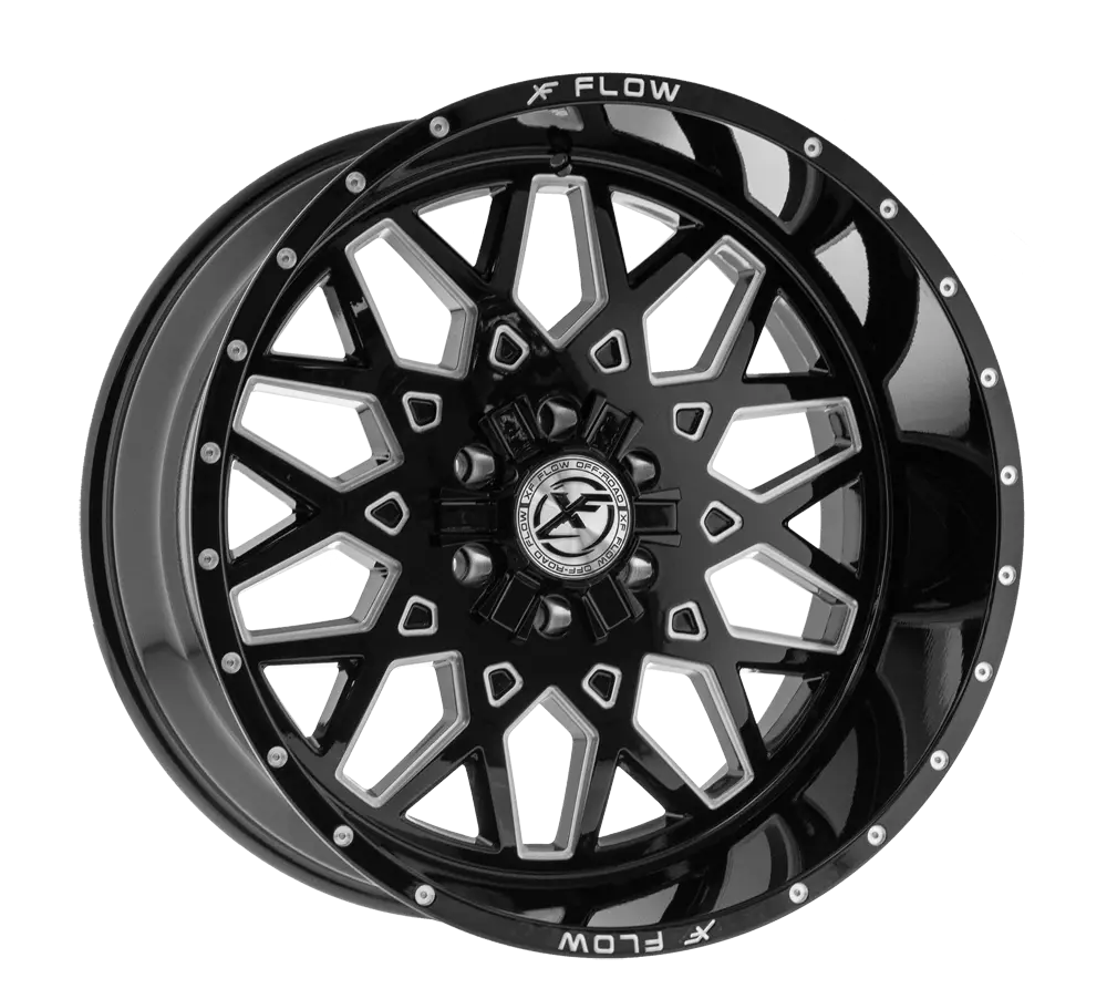 XFX FLOW XFX-307 24X14 5X127 / 5X139.7 ET -76mm Black & Milled
