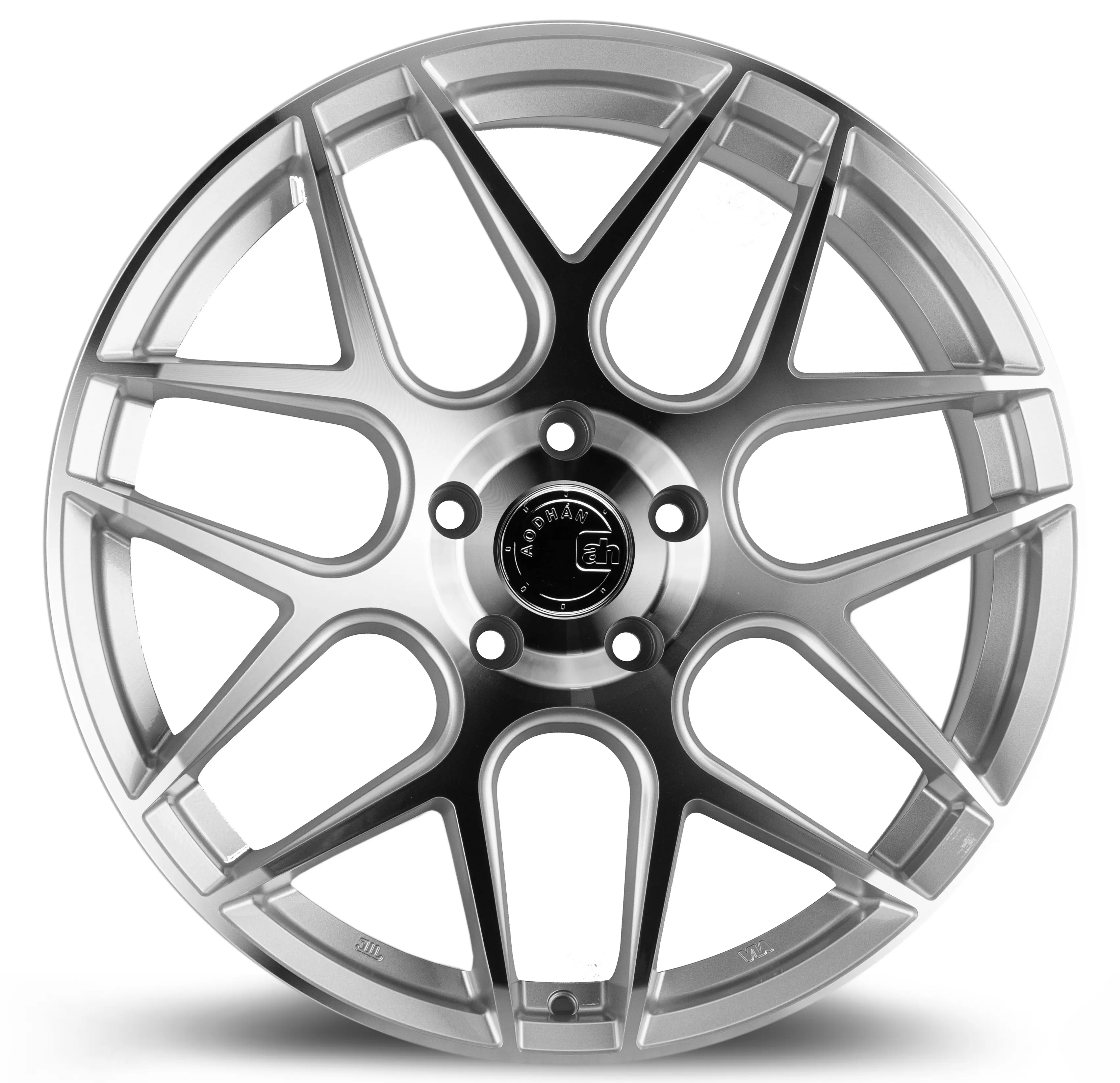 Aodhan Wheels AFF2 19X8.5 5X112 ET 35mm Gloss Silver Machined Face miniature 2