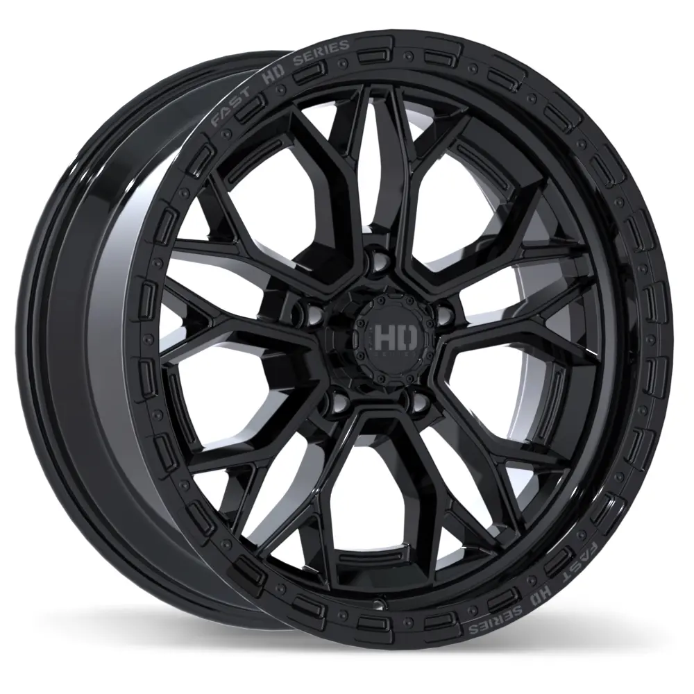 Fast HD Muramasa 20X9 5X139.7 ET 0mm Gloss Black with Grey Milling