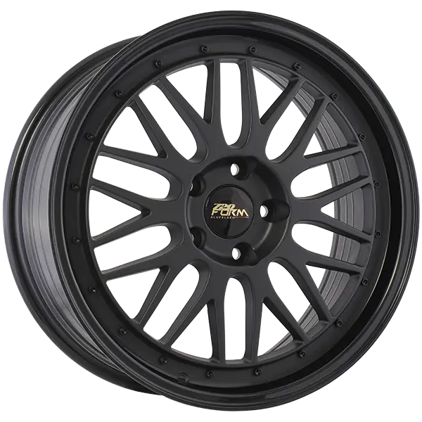 720Form FF14 18X8 5X114.3 ET 35mm Satin Black - Gloss Black Lip