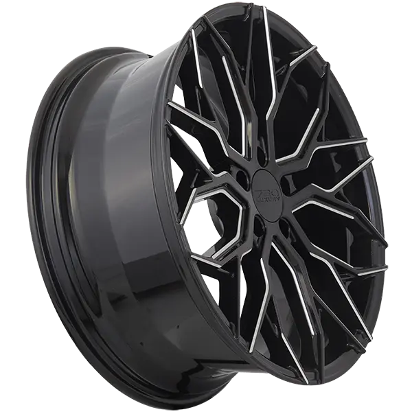 720 Luxury LX6 20X8.5 5X114.3 ET 35mm Gloss Black & Milled Edge - main product image