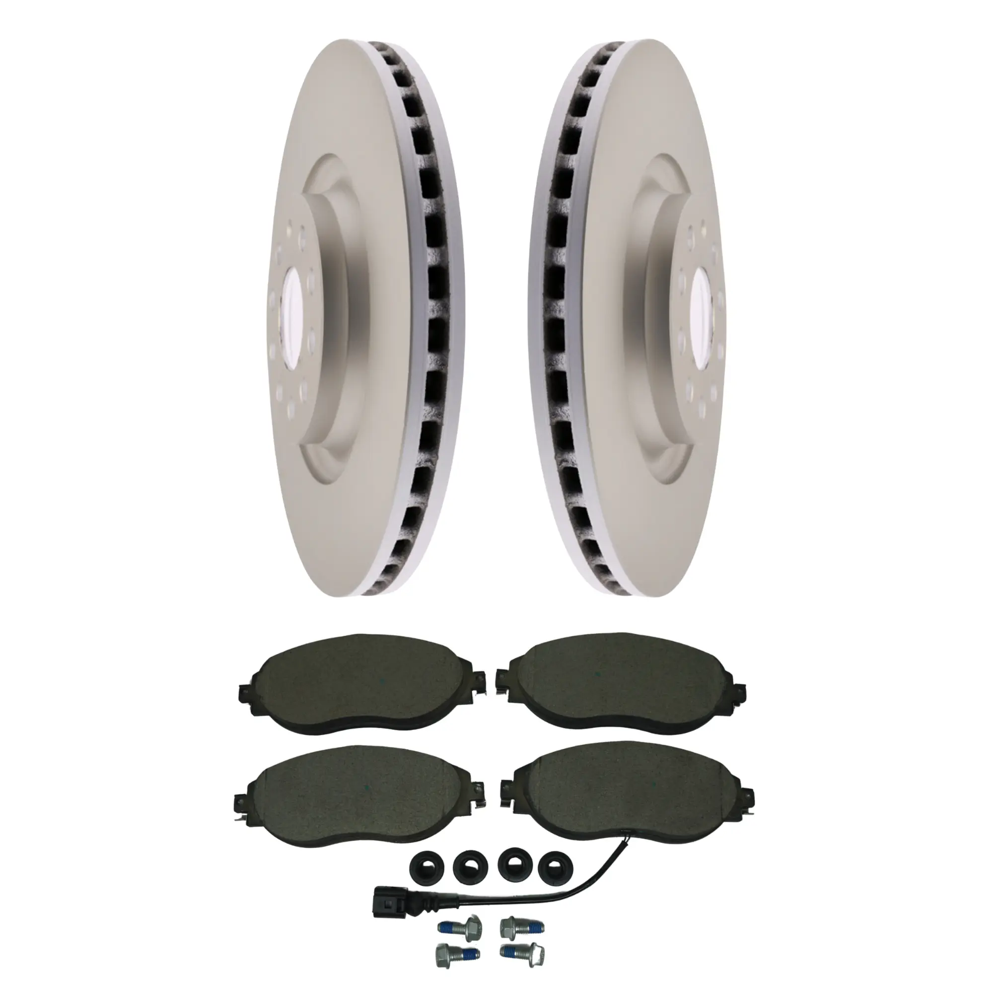 Coated Brake Rotor & Ceramic Pad Kit - main product image