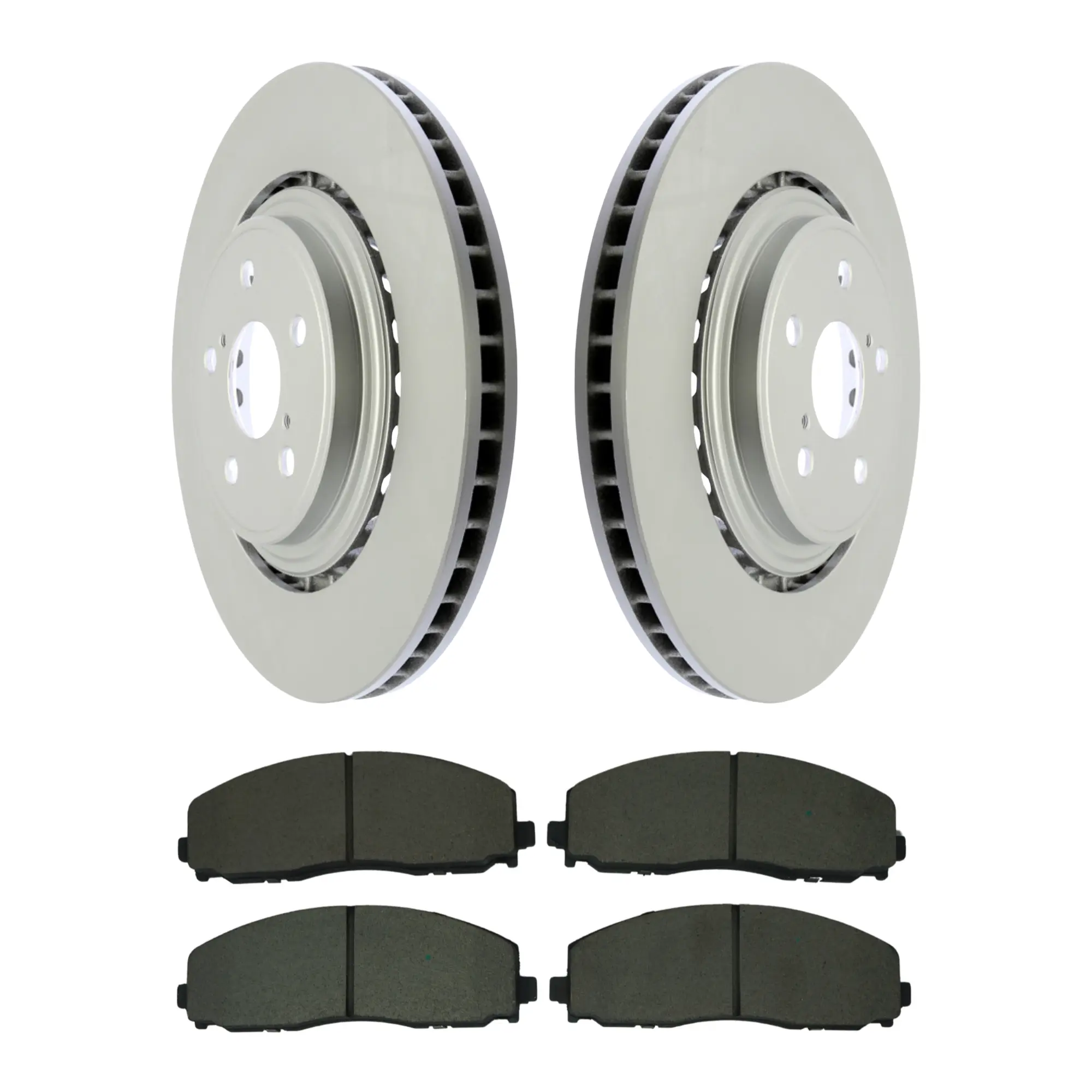 Coated Brake Rotor & Ceramic Pad Kit - main product image
