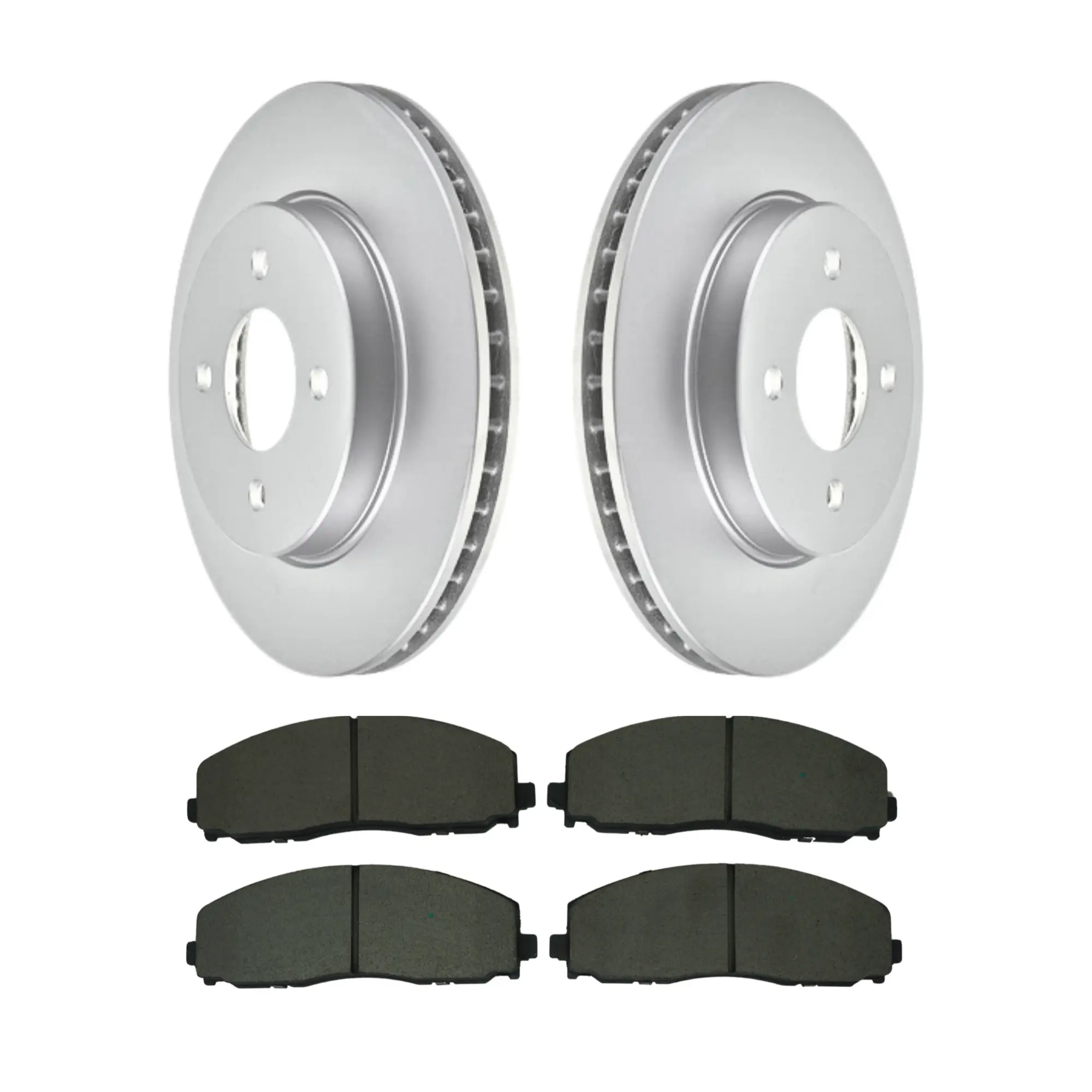 Coated Brake Rotor & Ceramic Pad Kit - main product image