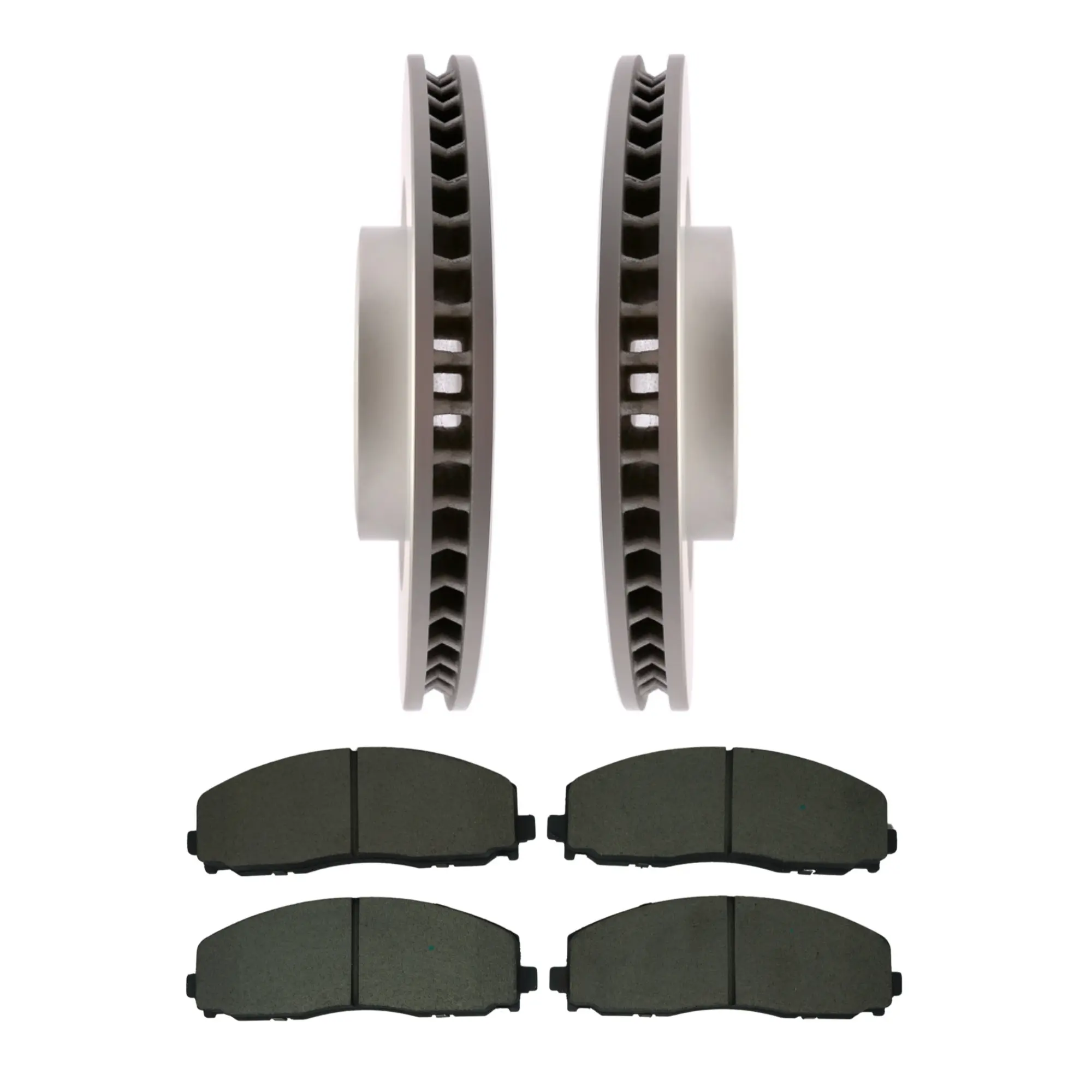 Coated Brake Rotor & Ceramic Pad Kit - main product image