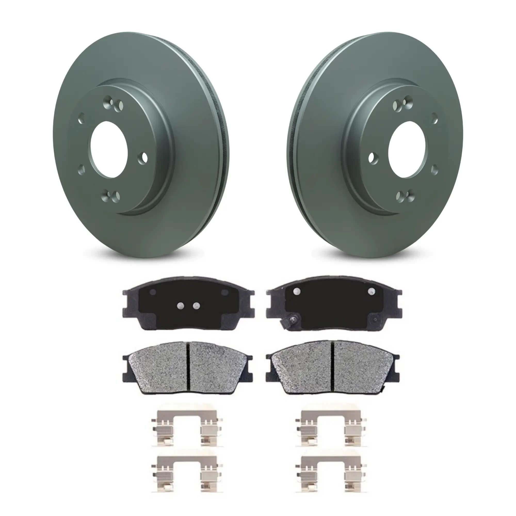 Coated Brake Rotor & Ceramic Pad Kit - main product image