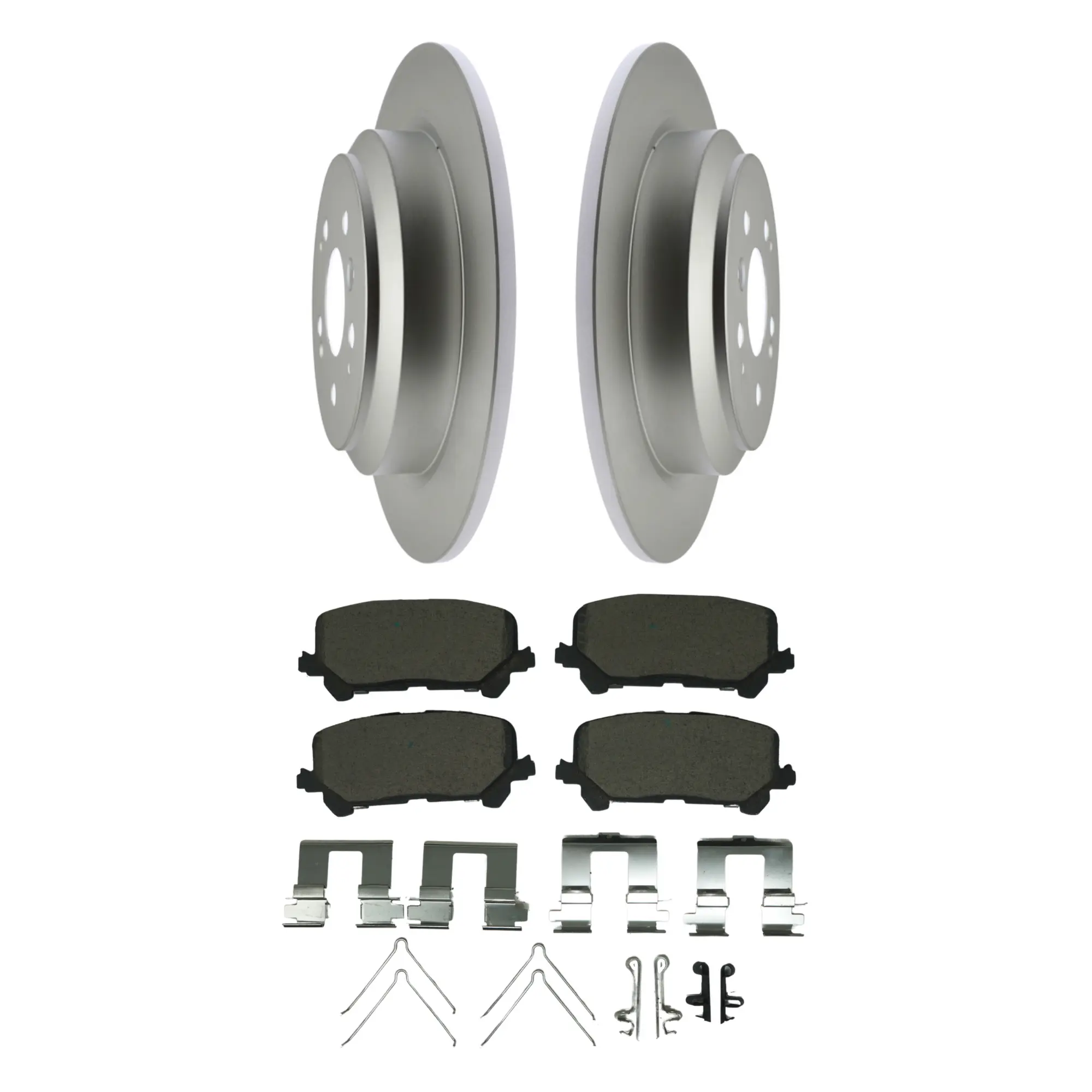 Coated Brake Rotor & Ceramic Pad Kit - main product image