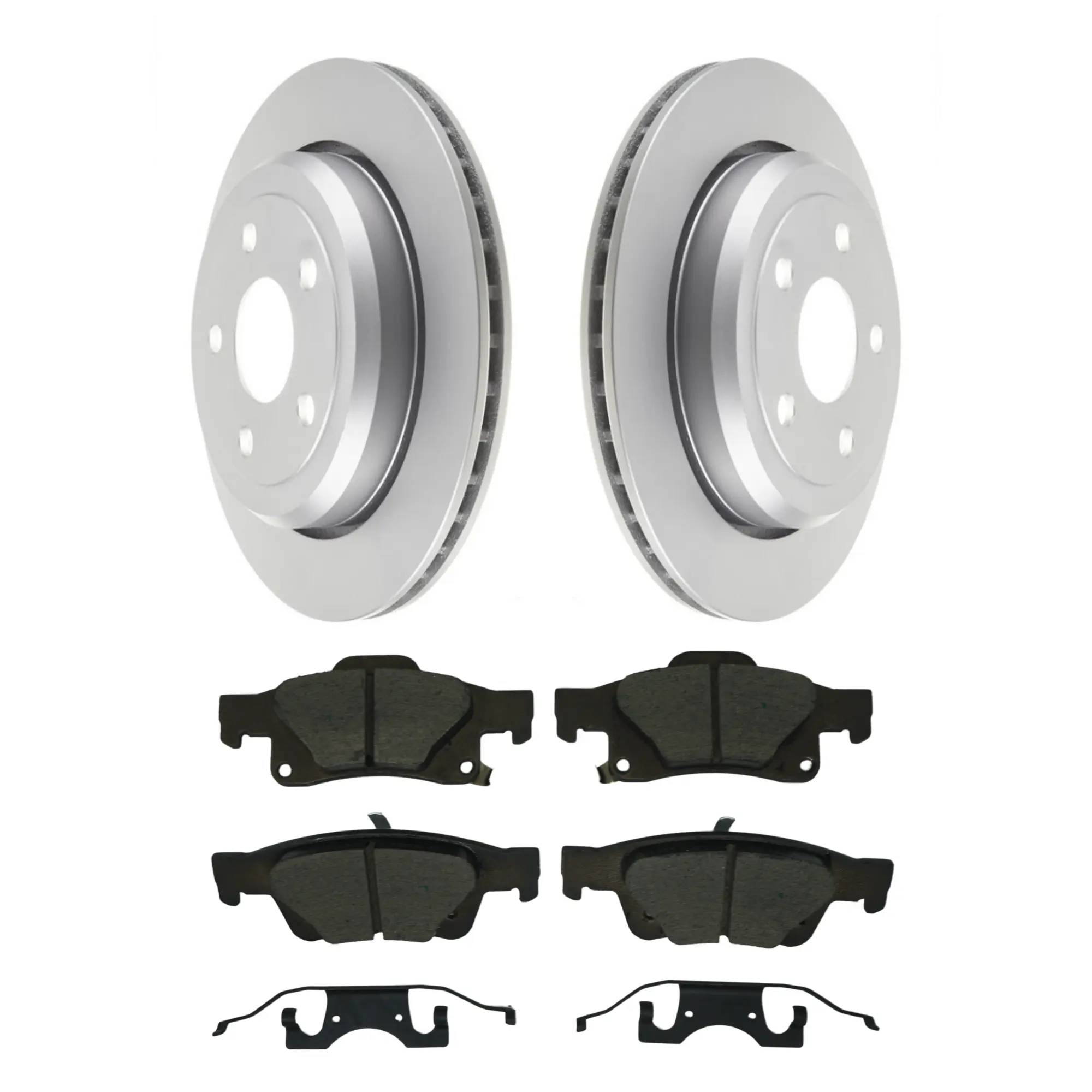 Coated Brake Rotor & Ceramic Pad Kit - main product image