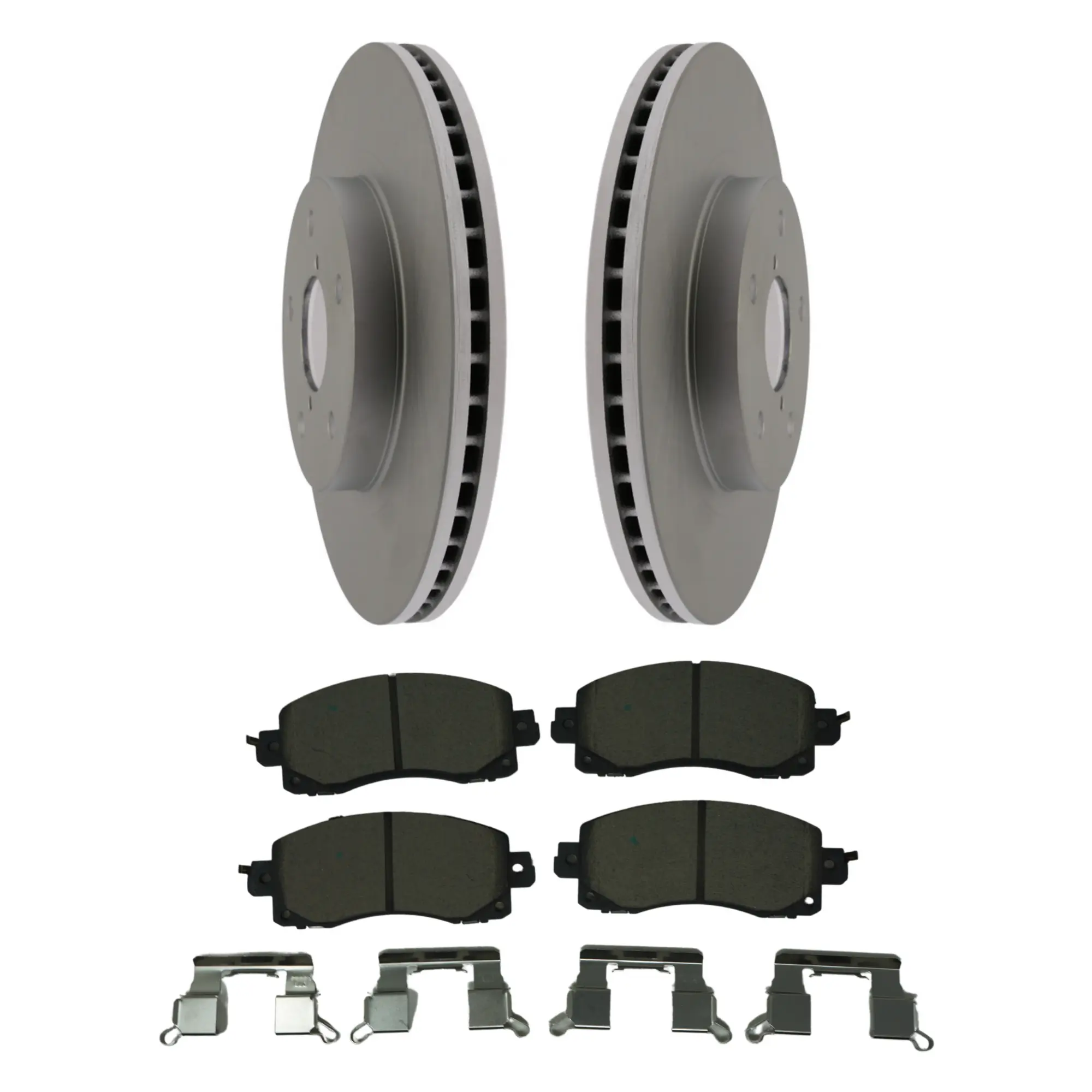 Coated Brake Rotor & Ceramic Pad Kit - main product image