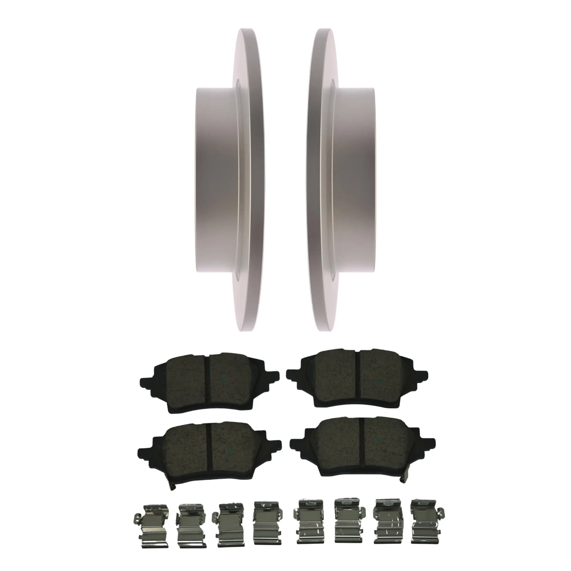 Coated Brake Rotor & Ceramic Pad Kit - main product image