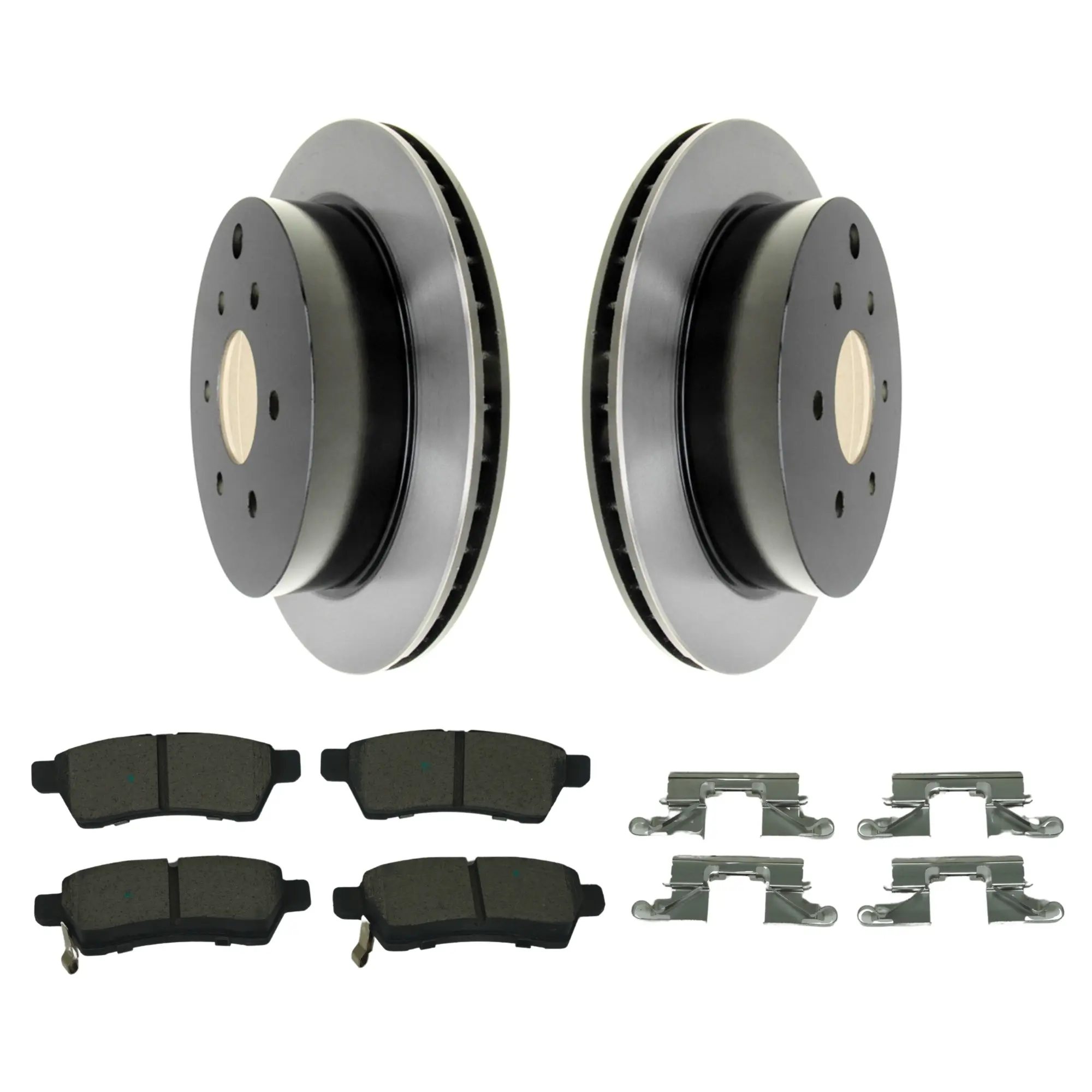 Coated Brake Rotor & Ceramic Pad Kit - main product image