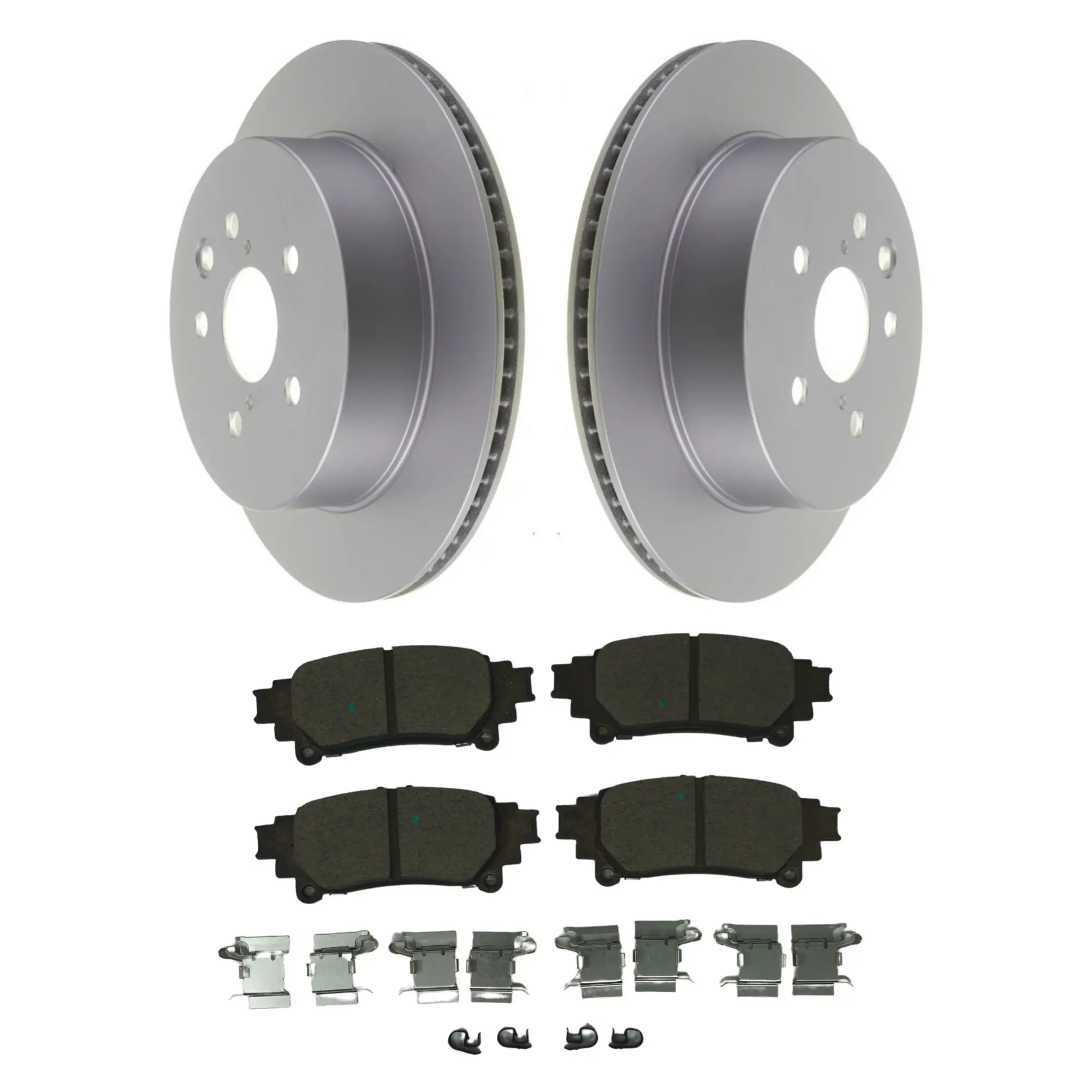 Coated Brake Rotor & Ceramic Pad Kit - main product image