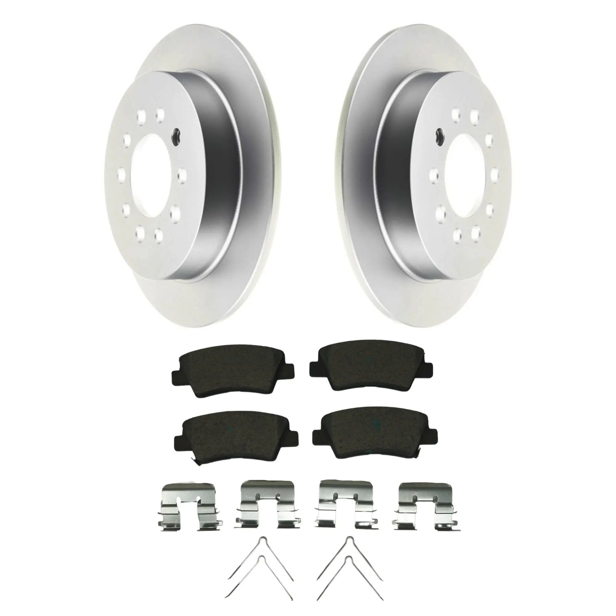 Coated Brake Rotor & Ceramic Pad Kit - main product image
