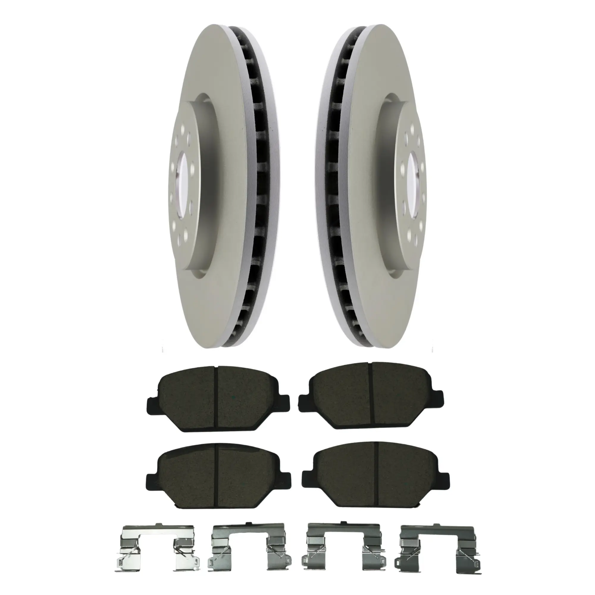 Coated Brake Rotor & Ceramic Pad Kit - main product image